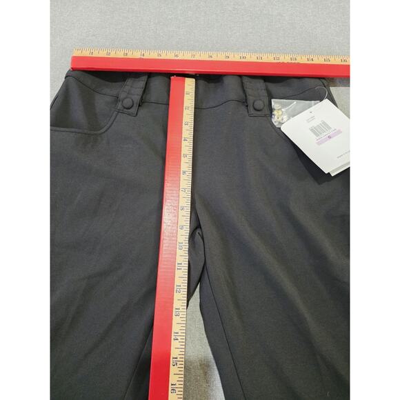Womens 6 New NWT Golf Palm Capri Pants Pockets Long UPF 50 Black Oakley Knee - Picture 4 of 8